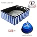 Pet Fit For Life - Vibrant Collapsible Travel Cat Litter Box - Portable, Foldable, Compact Design with Bonus Water Bowl - Ideal for Car & Camping - Reusable, Cats Safe - Blue, (16