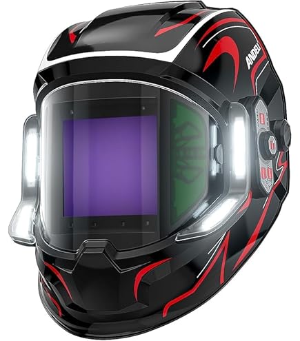 Save Phace Auto Darkening Welding Helmet Ironman EFP I Series - Ear to Ear vision Welder Hood Grinding Mask with External 2 x 4 Inch Adjustable ADF for SMAC/MIG/TIG/SPOT