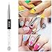 Nail Art Brush Set Acrylic UV Gel Painting Brush Nail Art Liner Brushes Crystal Handle Manicure Salon Tools (3Pcs)