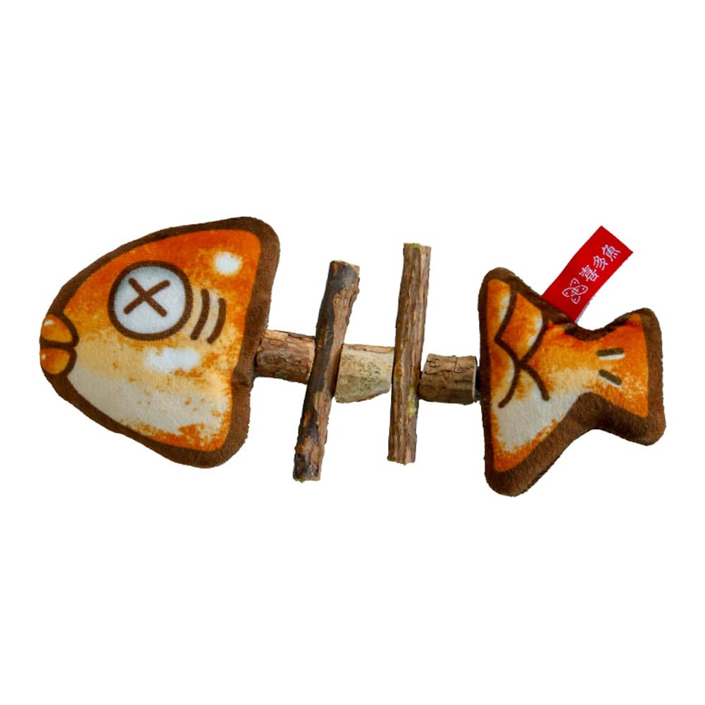 ARFUKA Silvervine Sticks for Cats Natural Simulated Fish Chew Toy with Catnip Dental Health & Teething Relief Interactive Play & Enrichment