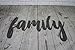 Family Small Size Raw Steel Unpainted Word Art