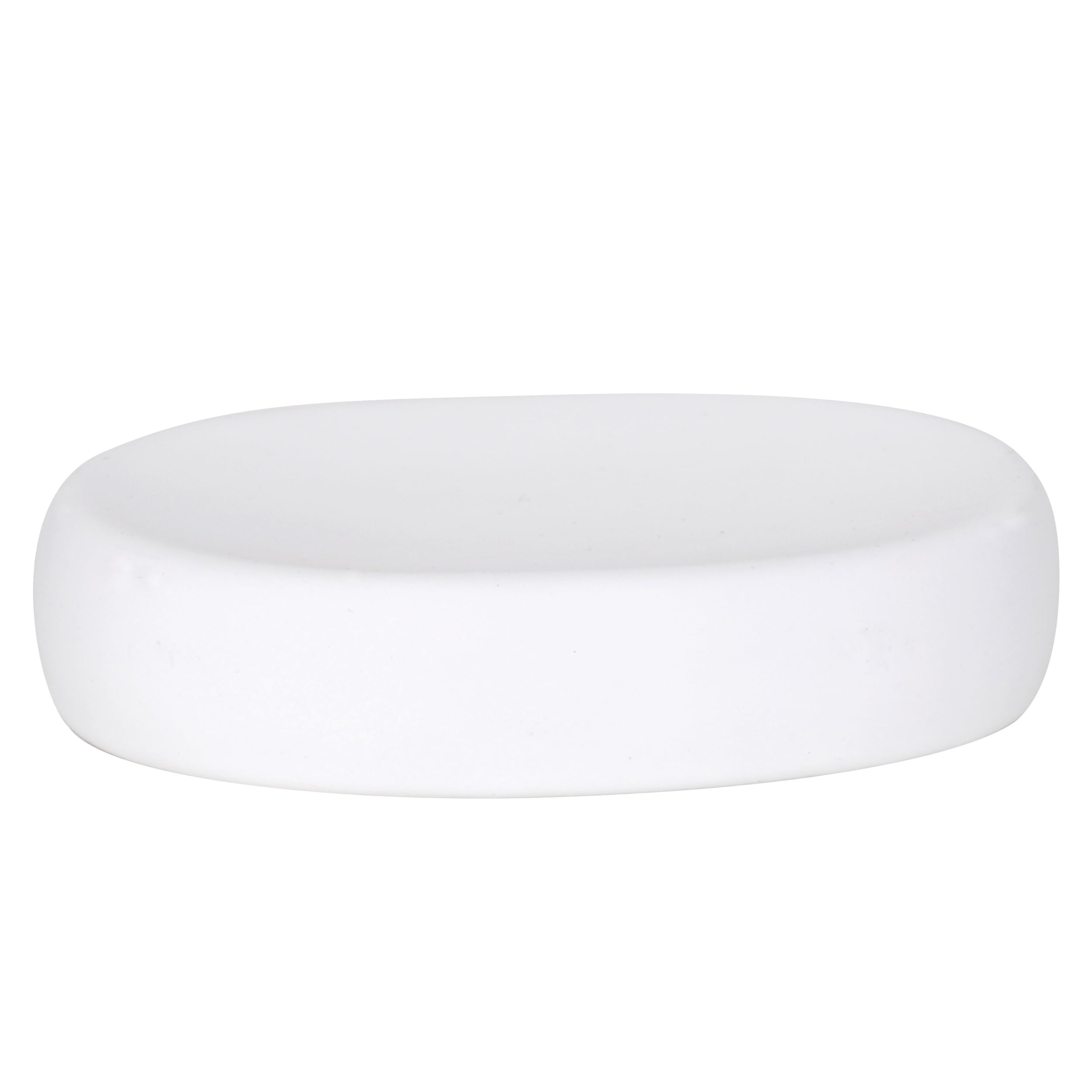 MSV Soft Touch Ceramic Soap Dish KYOTO White, 12.5 x 8.5 x 2.5