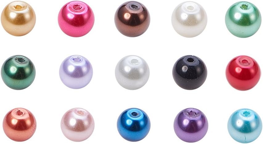 PH PandaHall 460pcs 15 Colours Glass Pearl Beads - Image 3