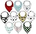 8-Pack Baby Bandana Drool Bibs for Drooling and Teething, 100% Organic Cotton, Soft and Absorbent,Unisex Ana Baby Bibs for Baby Boys & Girls - Baby Shower Gift Set (Gleam Set)