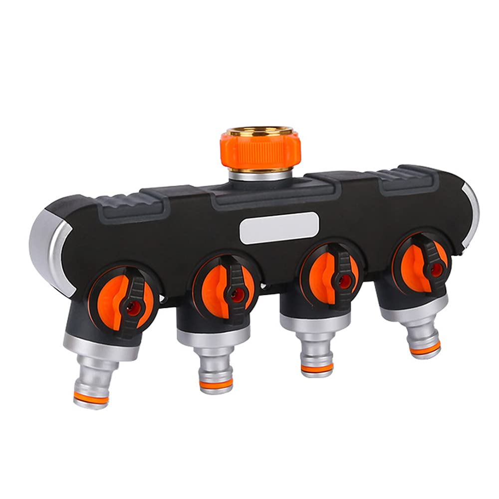 CENPEK 4 Way Garden Hose Splitter Heavy Duty Water Hose Adapter 3/4inch Hose Connector 4 Way Heavy Duty Hose Splitter for Outdoor and Indoor Use