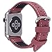 Apple Watch Band 38mm, Fullmosa Mosa Calf Leather Strap Replacement Band with Stainless Metal Clasp for iWatch Series 1 Series 2, Red,38mm