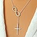 SPHTOEO Women Retro Wedding Jewelry Alloy Crucifix Pendant Chain Necklace