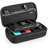 UGREEN Carrying Case for Nintendo Switch, W/Carved Protective Foam Lining, Shockproof Travel Case Bag for Nintendo Switch Console, AC Wall Charger, Grip and Joy-Con, 10 Game Cards, Strap and Cables