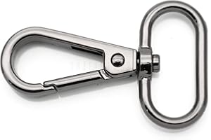 CRAFTMEMORE Snap Hook Swivel Push Gate Lobster Clasps Fashion Clips Purse Making FS10 Pack of 10 (Gunmetal, 3/4 Inch)