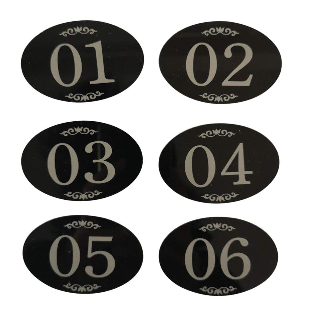 Sourcemall Locker Number Signs Door Sign with Self-adhesive Tape Number 1-25 (Black)