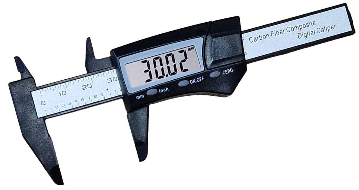 PTI Mini 75mm Digital Vernier Caliper Electronic Gauge Micrometer,LCD Screen Digital Caliper, Caliper Measuring Tool, Inch/Millimeter Conversion, Lightweight Digital Measuring Tools, Carbon Fiber