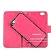 iPhone 6S Case, HESPLUS [Detachable Wallet] iPhone 6 Wallet Case with [9 Card Slot][ID Holder][Wrist Strap] - Premium Magnetic Leather Flip Cover Case for iPhone 6/6S - Pink