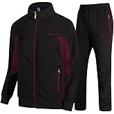 TBMPOY Men's Tracksuits Sweatsuits for Men Sweat Track Suits 2 Piece Casual Athletic Jogging Warm Up Full Zip Sets
