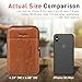 Hengwin Samsung Galaxy S20 Ultra S20+ S10+ S9 Plus Belt Holster iPhone 11 Pro Max XS Max XR 8/7 /6 Plus Belt Loop Phone Pouch Note 10+ 9 8 Belt Clip Case Holster Leather Cell Phone Bag for Men(Brown)