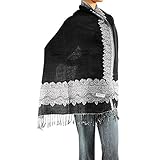 Women's Woven Double Side Pashmina Shawl Wrap Scarf 80