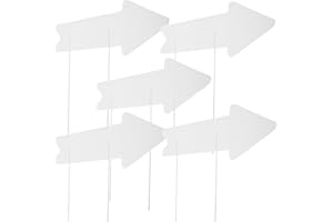 Artibetter 5pcs Blank Lawn Signs with Stakes, Corrugated Plastic Yard Sign Boards for Outdoor Patio, Garden