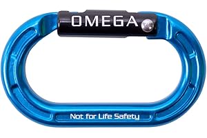 Omega Pacific Micro Raider Aluminum Carabiner - Compact Accessory Connector with Keylock Straightgate, 12g Lightweight Design, 0.5-Inch Gate Opening, Non-PPE Climbing Gear