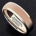 Mens 6mm Rose Gold Tungsten Carbide Ring Fashion Wedding Engagement Band Matte Finish Domed Comfort Fit