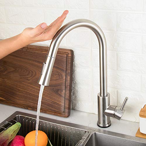 GAPPO Touch Kitchen Faucet with Pull Down Sprayer, Single Handle Smart Kitchen Sink Faucets with