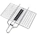 BBQ Grilling Basket AONOKOY 13.9 x 8.9in Portable Grill Basket with Removable Wooden Handle For Vegtables and Meals