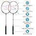 Badminton Racquet, Fostoy Badminton Racket Set-Professional Carbon Fiber Badminton Racket with 3 shuttlecocks and Carrying Bag-Perfect for Adults
