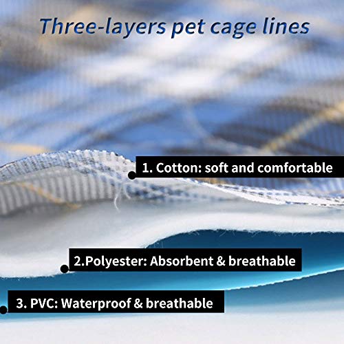 Oncpcare 2 Pack Cavia Fleece Kooi Liners, Wasbaar Lekvrije Kleine Dieren Pee Pads Beddengoed, Herbruikbare Waterdichte… - Afbeelding 4