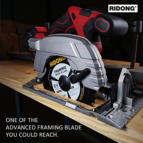 RIDONG 61/2 Inch 24Tooth ATB Framing Circular Saw Blade for Cutting
