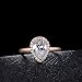 Dnswez Teardrop Pear Cut Cubic Zirconia CZ Wedding Engagement Band Ring Champagne Gold