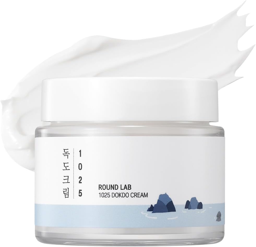 ROUND LAB Dokdo Cream 2.71 fl oz Hydrating Face Moisturizer Ceramide Skin