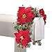 Collections Etc Solar Poinsettia Swag Holiday Mailbox Decoration