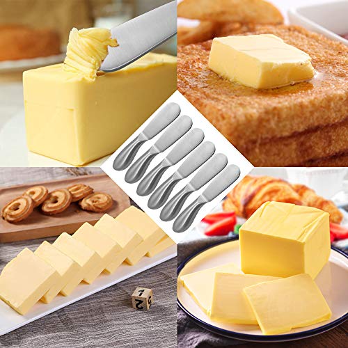 6 Pieces Cheese Spreader Set, findTop Stainless Steel Multipurpose Cheese and Butter Spreader Knives - Thumbnail 4