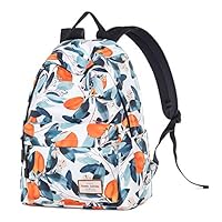 KIKISUM Womens Backpack Floral Teens School Bookbags Lovely Travel Laptop Daypack (Large)
