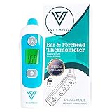 Digital Forehead and Ear Thermometer for Babies, Infants, Kids & Adults - FDA Approved Medical Grade Infrared Thermometer with Fever Alarm, Instant Accurate Reading and Memory Function
