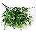 DTOL 2 x Artificial Plants,Plastic Greenery Shrubs UV Resistant Fake Outdoor Plants Plastic Shrubs for Farmhouse Home Garden Wedding Indoor Outside Decor (Green)