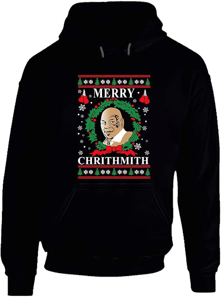 Mike Tyson Ugly Christmas Sweater Design Hoodie Amazon.de Bekleidung