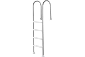 VEVOR Swimming Pool Ladder, 4-Step Double Handrails Stairs with Non-Slip Heavy Duty Steps, Stainless Steel Load Capacity 265 