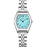 Szaikyri Barrel-Shaped Watch for Women with Easy Read Arabic Numerals Ladies Dress Watch