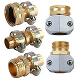 PLG Garden Hose Repair Kit,Connector,Adapter,Heavy Duty Male/Female Hose Mender,for All 3/4" 5/8" Garden Hose