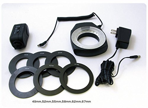 Universal Photography LED Macro Ring Light, 48 Bulbs, for Canon T1i, T2i, T3, T3i, T4i, T5i, SL1, 30D, 40D, 50D, 60D, 70D, 5D, 1D, 5D Mark II, 5D Mark III, XT, XTi DSLR Camera & Other Camera Brands + eCost Microfiber Cloth