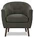Homelegance Fabric Barrel Chair, Sage Gray