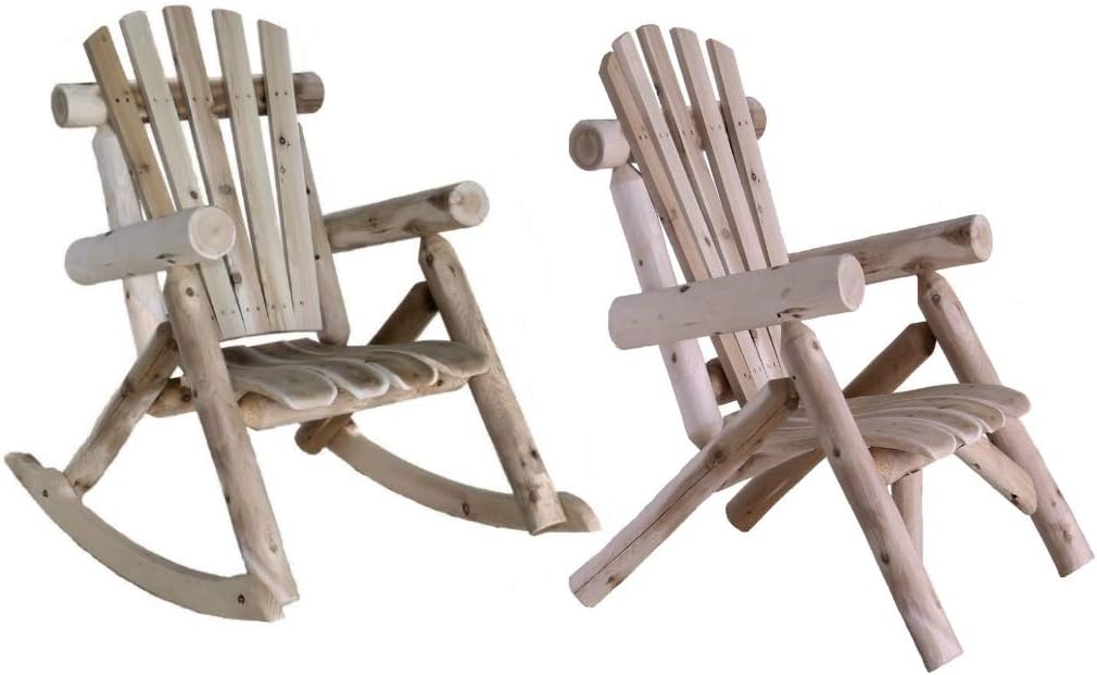 Amazon Com Lakeland Mills Cedar Log Rocking Chair And Lounge