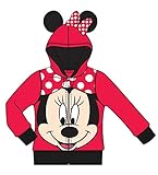 Disney Minnie Mouse Big Face Toddler Girls Fashion Sweatshirt Hoodie