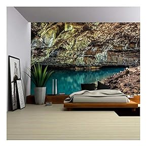 Nature Landscape in a Cave - Removable Wall Mural | Self-Adhesive Large Wallpaper - 66x96 inches