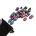 7 Dice x 4 Colors (28 Pieces) Polyhedral Translucent Dice in 4 Complete Sets with 4 Pack Black Pouches for Dungeons and Dragons