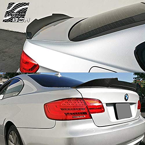 AeroBon Real Carbon Fiber Trunk Spoiler for 05-13 BMW E92 3-Series Coupe and M3 (High Kick Type)