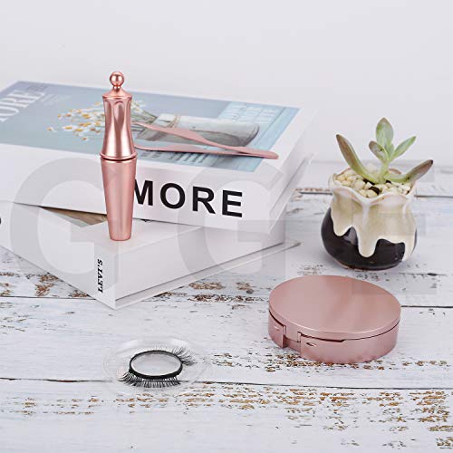 Botabay Magnetic Eyeliner Kit, Cotains 2Pairs 3D Magnetic False Eyelashes - Natural & Thick Reusable Lashes/Waterproof/Anti-Smudge/No Glue Needed,Comes with Applicator Eyelash Storage Case, 4ml - Thumbnail 6