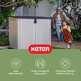 Keter Store It Out Midi Wheelie Bin Box Beige Brown Garden Storage view 16