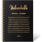 THEBESTU Unbreakable 160 Pages Blank Spiral Notebook, Funny Inspirational Affirmation Journal Gifts for Women Divorcees Survivors Warriors, Encouragement Gifts for Her, Mindful And Supportive Gifts,