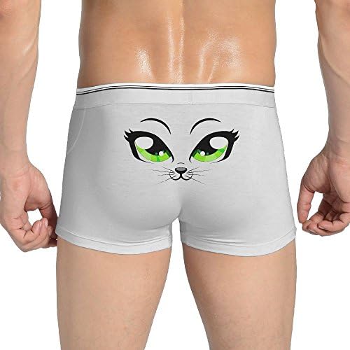 Cat Eyes Men's ComfortableHipster\r\n Panty Underpants Thong Briefs Panties SizeXL White