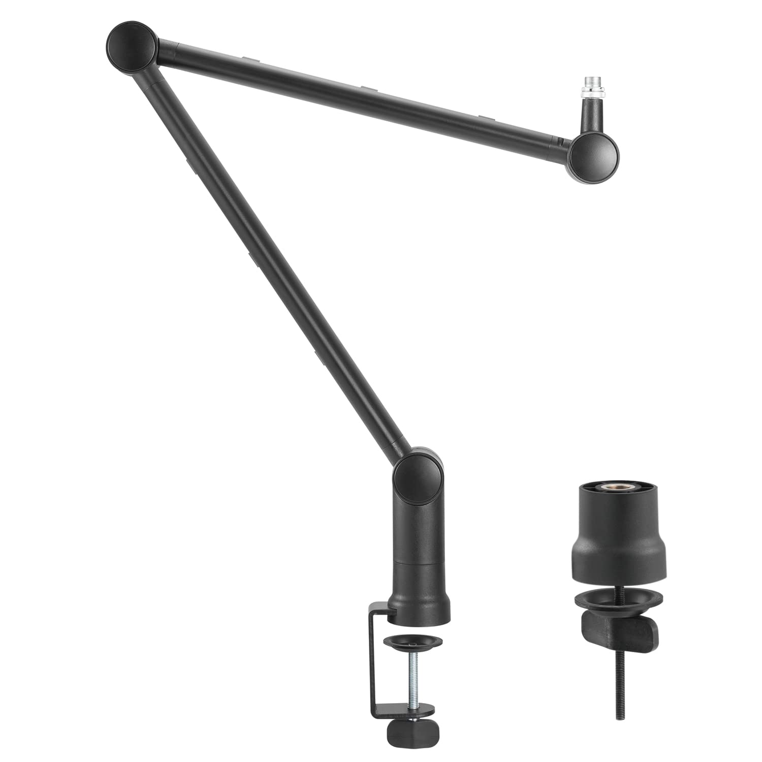 Maclean MC-898 Professioneller Mikrofonständer mit integriertem Kabelmanagement Einstellbarer Mikrofonarm 3/8"- 5/8" Mikrofonschwenkarm Tischbefestiung max. 1kg